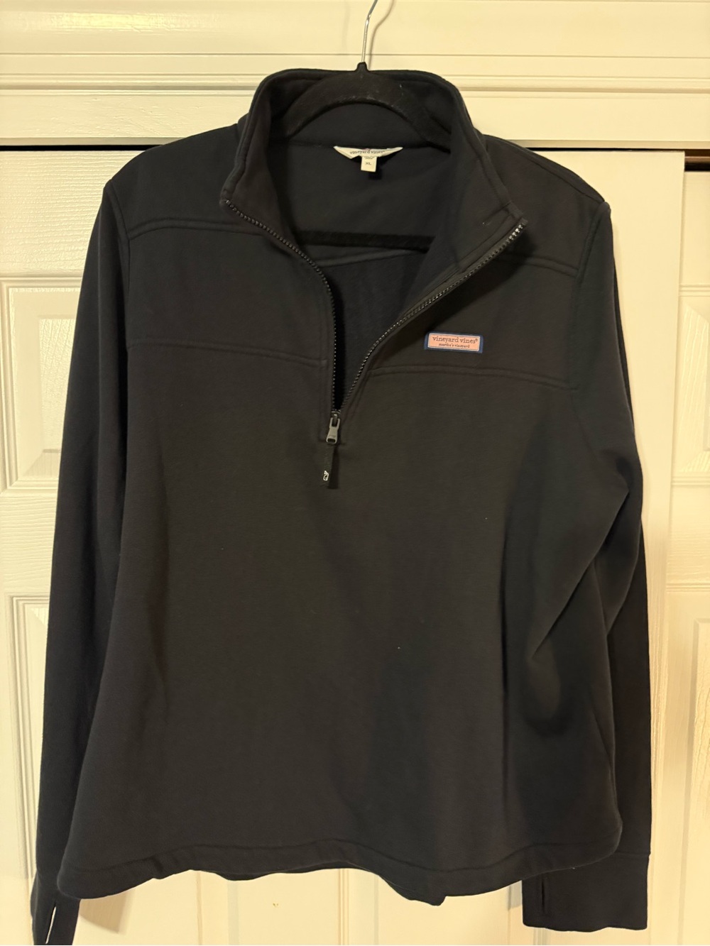 Vineyard Vines Men's Black Quarter-Zip Shirt Jacket